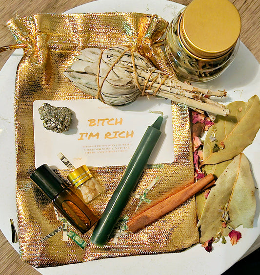 DIY Money Drawing Spell Kit: Manifest Financial Abundance with Rich Bitch Money Drawing Prosperity Oil