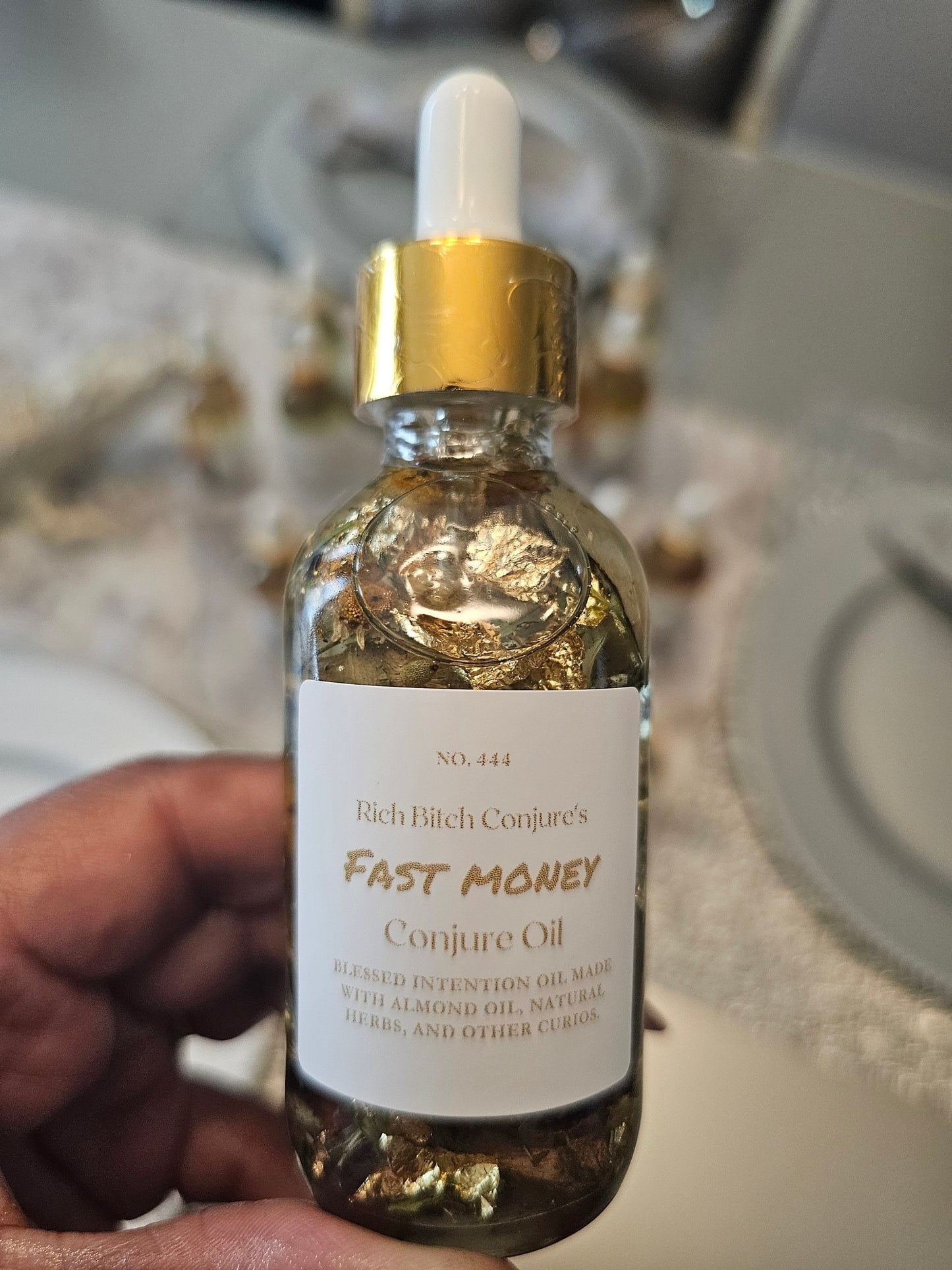 Fast Money Oil - Luxury Hoodoo Conjure Oil for Quick Cash & Prosperity