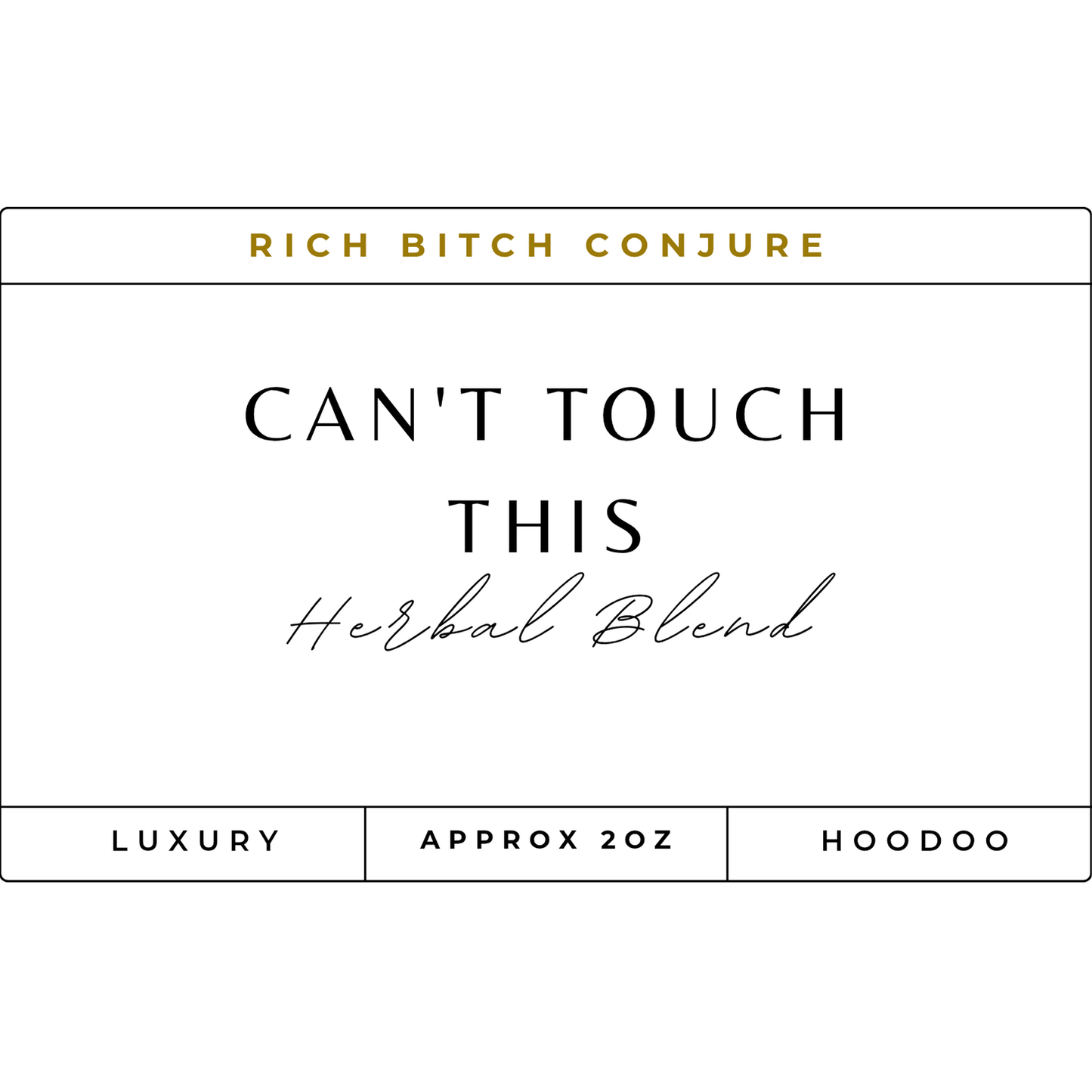 Can't Touch This Luxury Organic Incense Sticks #1024