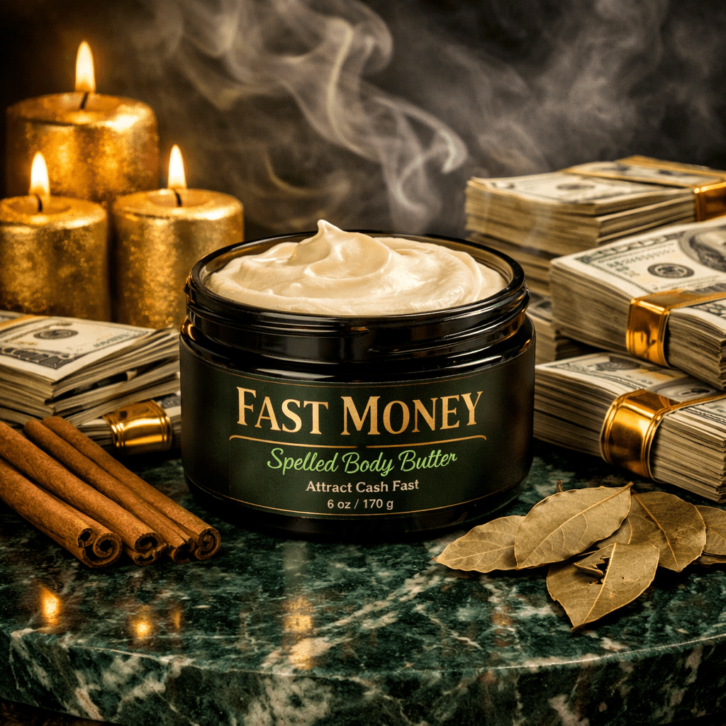 Fast Money Spelled Body Butter | The Prosperity Bloom Collection | Cashmere Luxury Hoodoo Ritual Body Butter