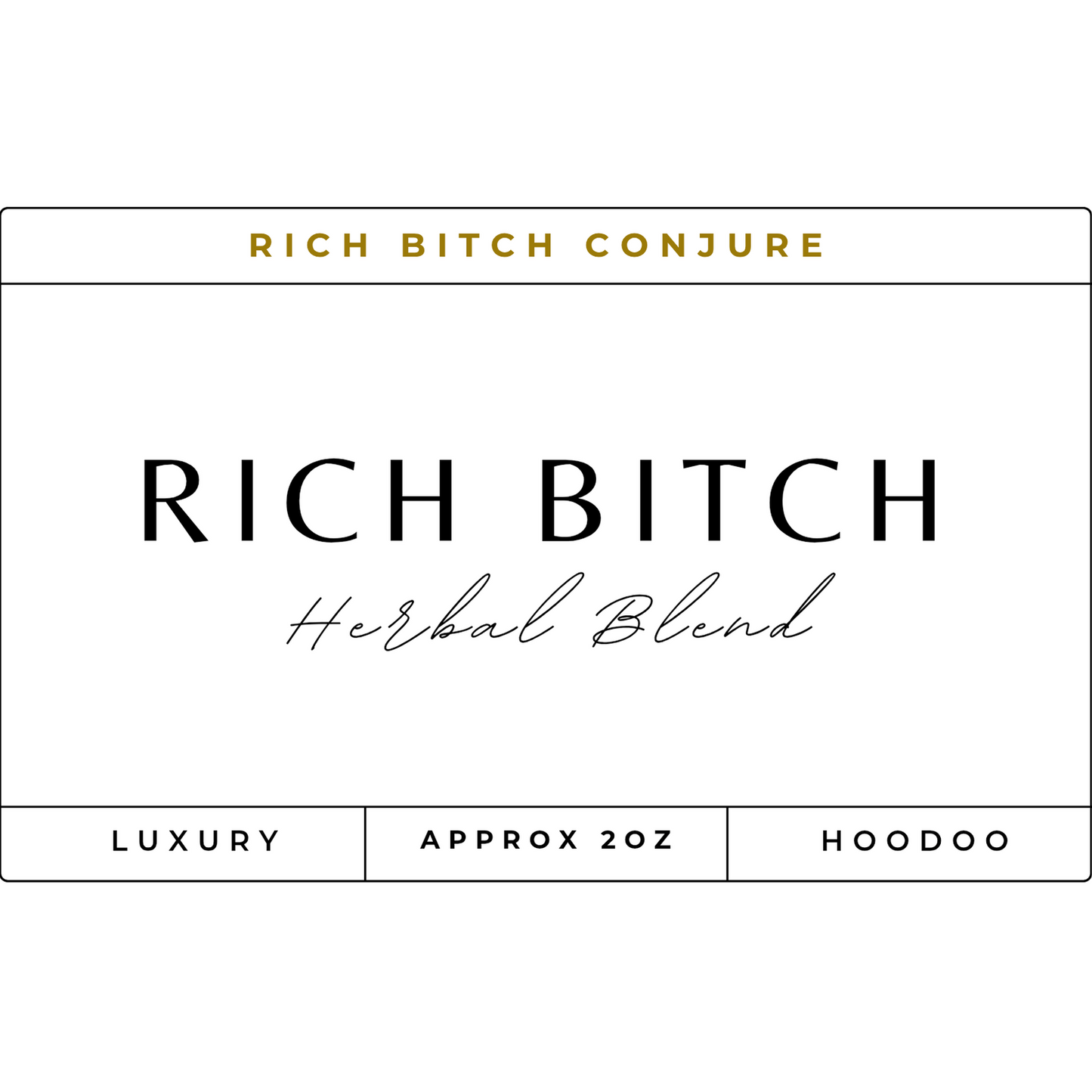 Rich Bitch Luxury Organic Incense Sticks #1006