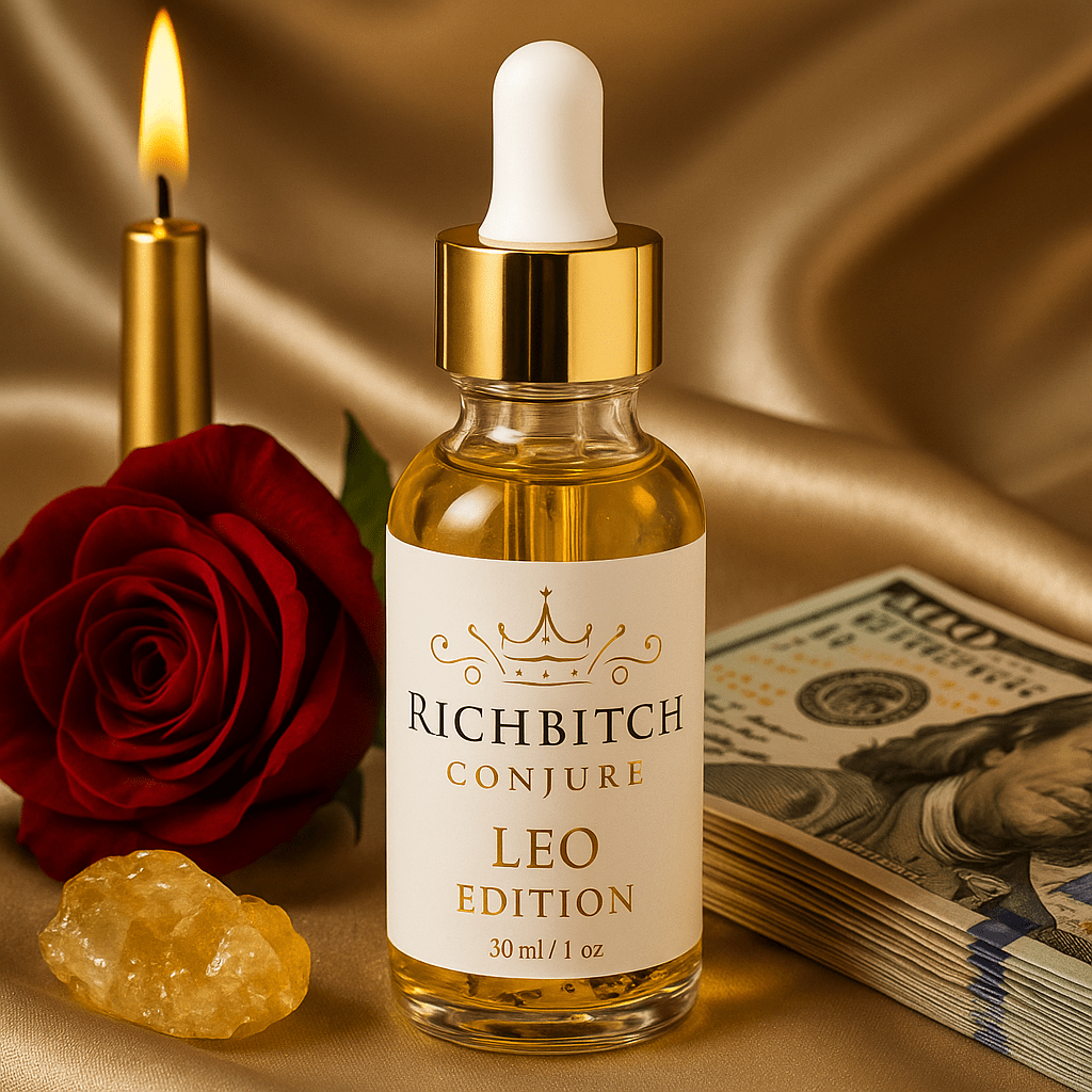 Rich Bitch Luxury Conjure Oil Leo Edition - The Magnetic Royalty