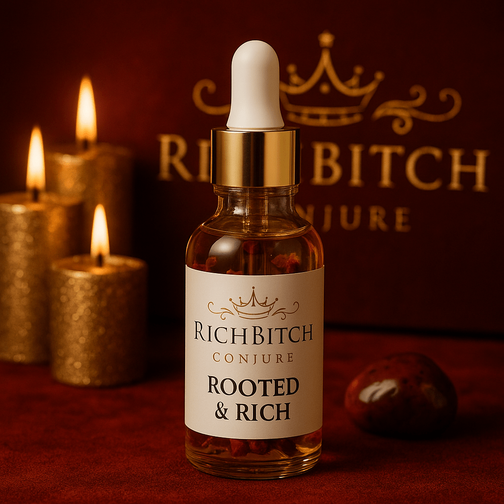 Rooted & Rich Conjure Oil for Stability Grounding and Abundance
