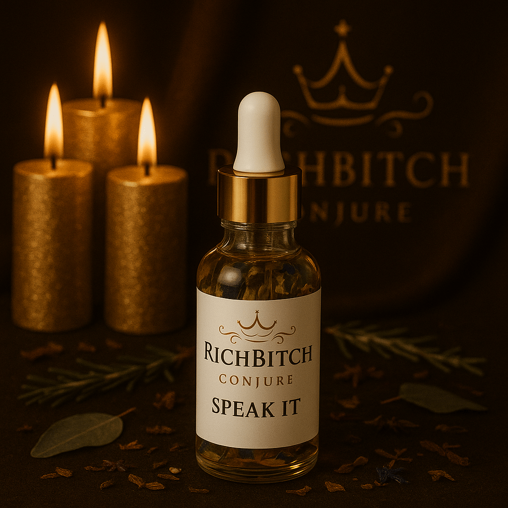 Rich Bitch Conjure’s Speak It Oil for Communication, Confidence, and Manifestation