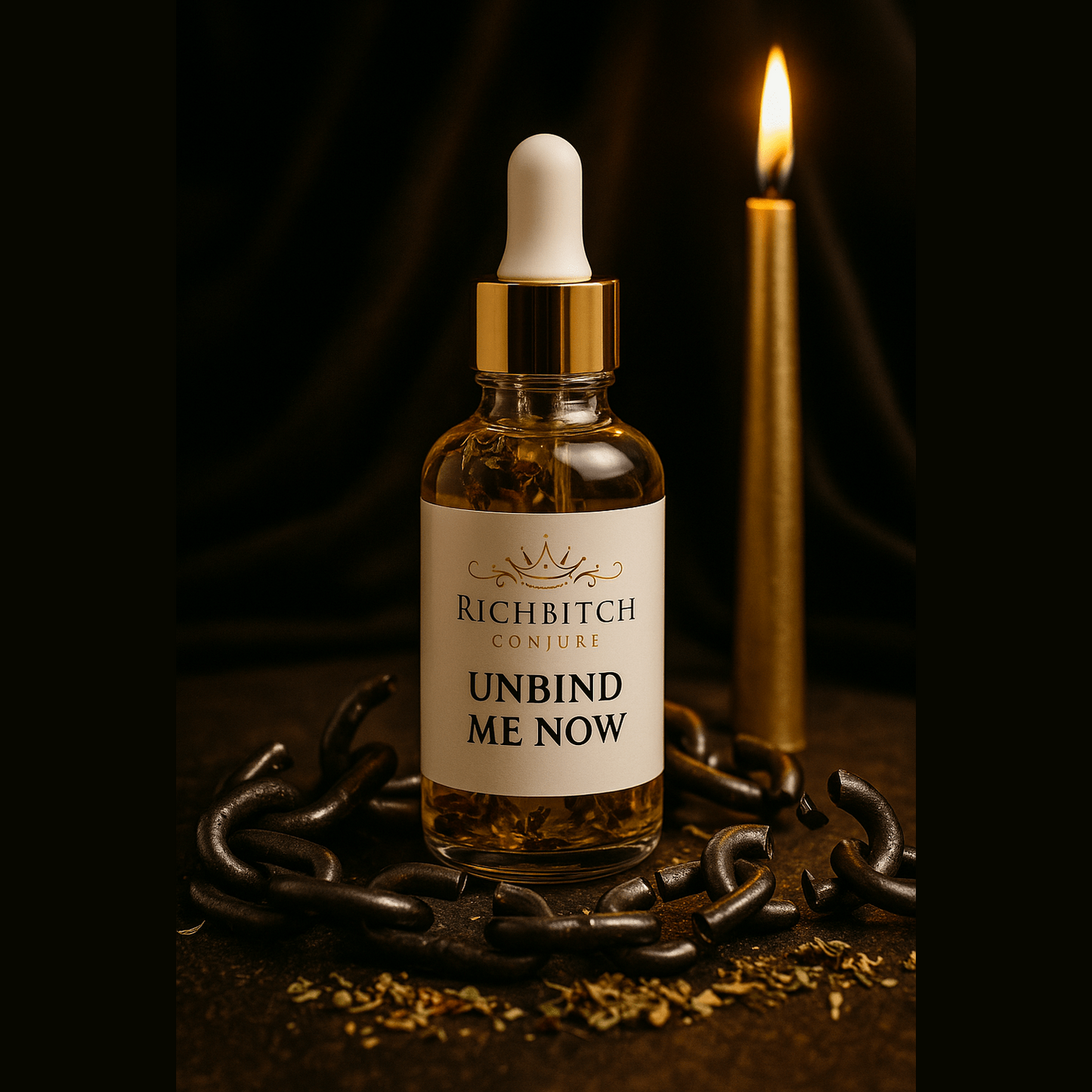Rich Bitch Conjure's Unbind Me Now Oil – Break Soul Ties and Set Yourself Free