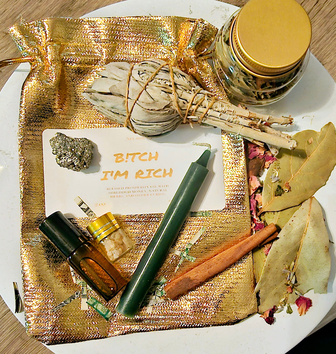 DIY Money Drawing Spell Kit: Manifest Financial Abundance with Rich Bitch Money Drawing Prosperity Oil