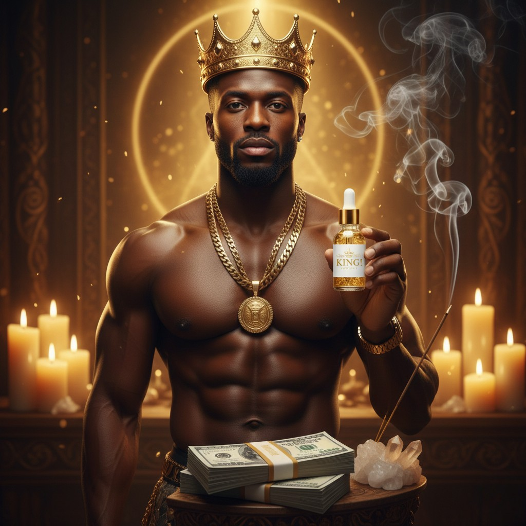 Activate Divine Masculine Power: Step Into Leadership, Wealth & Purpose with KING! Conjure Oil