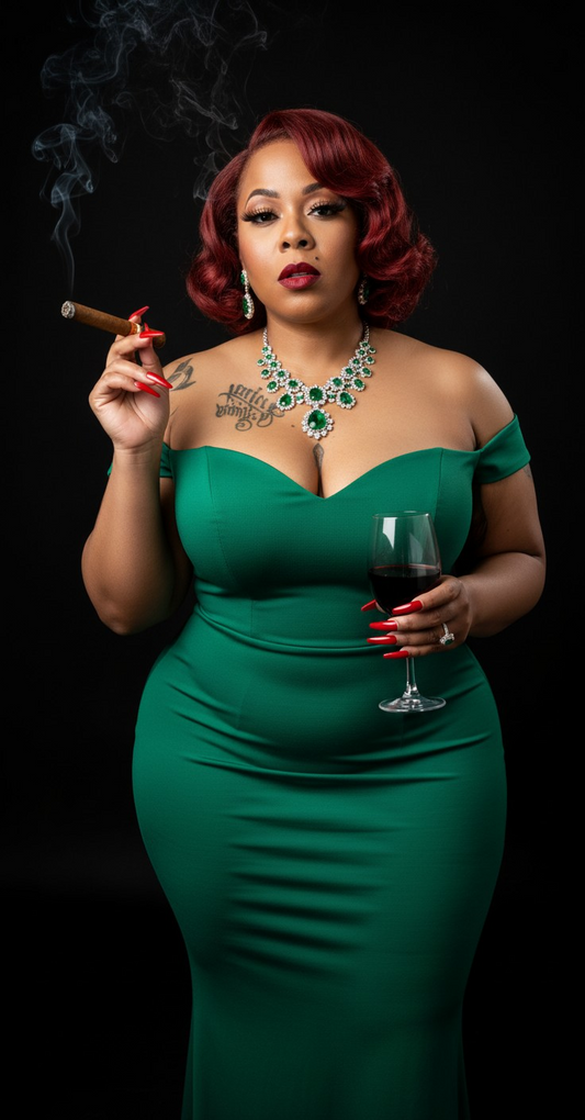 LadyDi of Rich Bitch Conjure® representing Black women entrepreneurship, Hoodoo leadership, ancestral legacy and spiritual empowerment