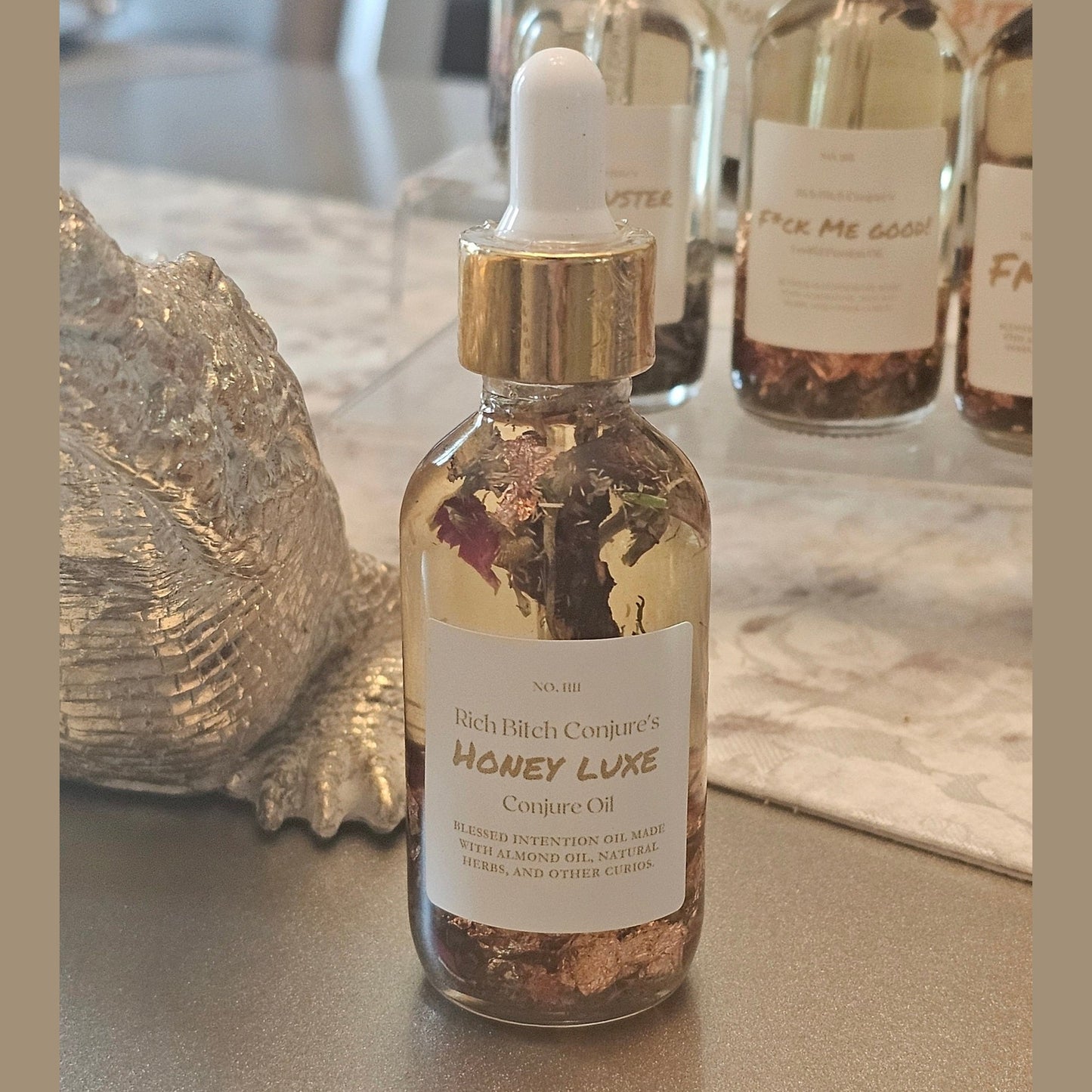 Honey Luxe Conjure Oil - Rich Bitch Conjure | Luxury Hoodoo Love & Prosperity Blend
