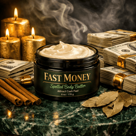 Fast Money Spelled Body Butter | The Prosperity Bloom Collection | Cashmere Luxury Hoodoo Ritual Body Butter