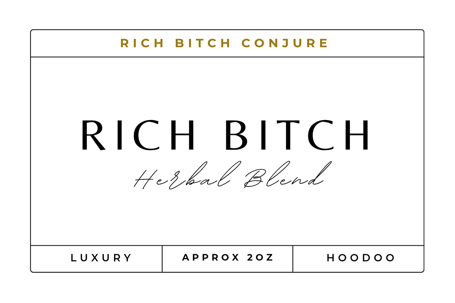 Rich Bitch Luxury Organic Incense Sticks