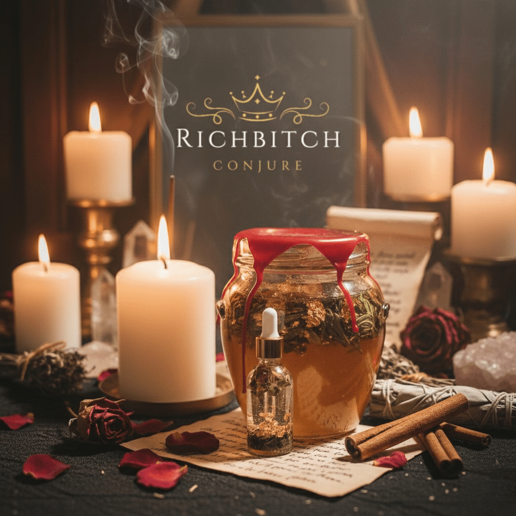 Rich Bitch Conjure's Rich Flow Custom Honey Jar Sweetening Spell for Money Love Career Success and Good Fortune by LadyDi