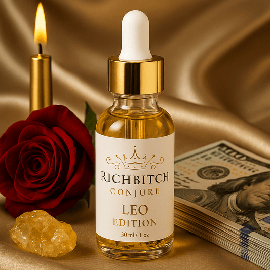 Rich Bitch Luxury Conjure Oil Leo Edition - The Magnetic Royalty