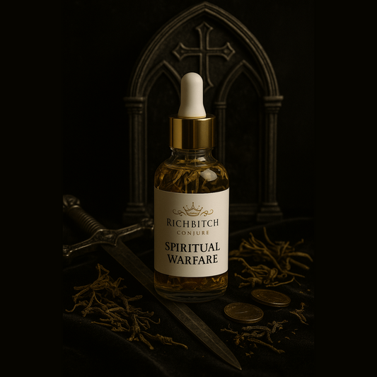 Rich Bitch Conjure’s Spiritual Warfare Oil for Protection, Reversal, and Victory Over Enemies