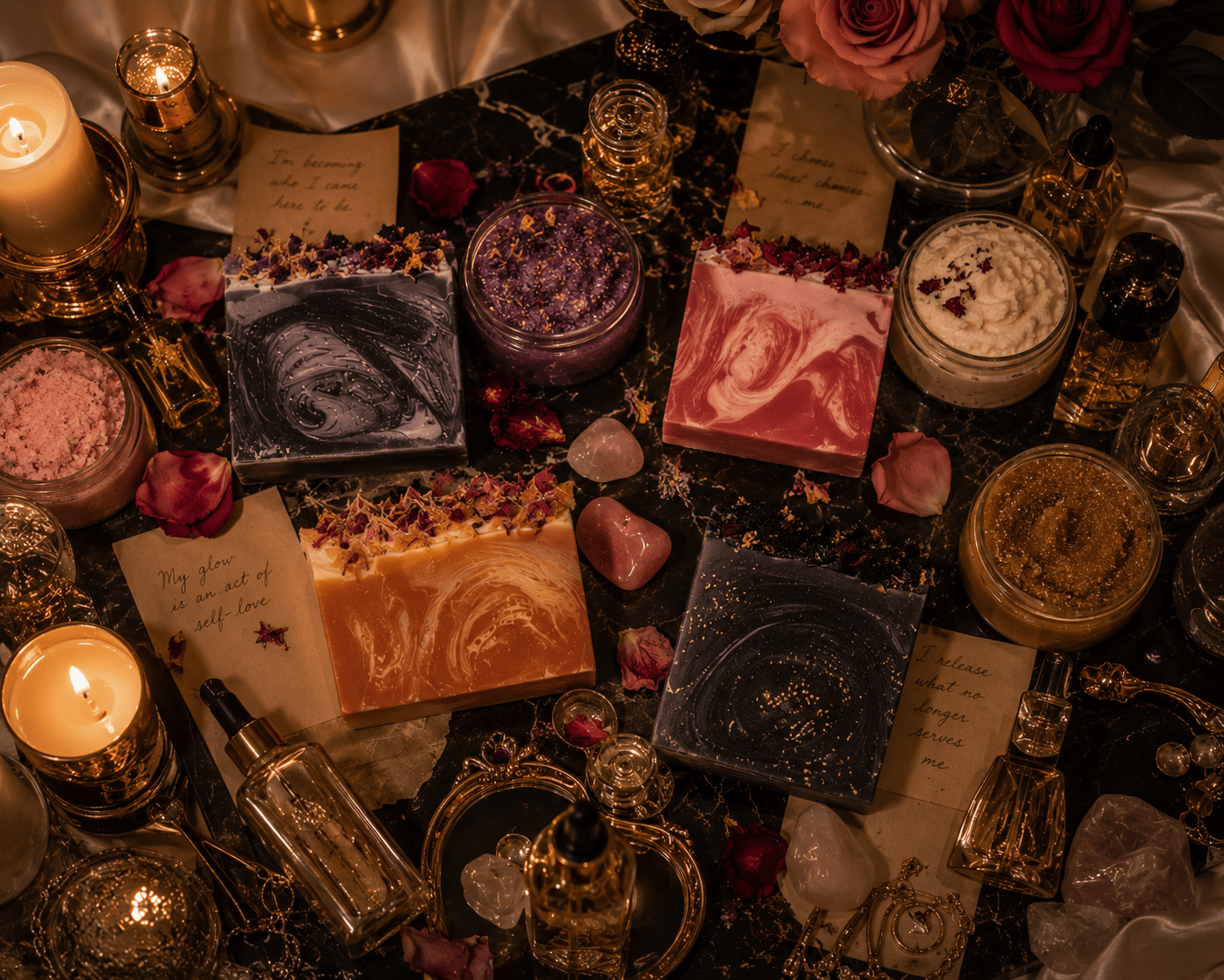 Rich Bitch Conjure’s Divine Feminine Ritual Bar Bundle | Buy 3 Get 1 Free Luxury Hoodoo Soap Collection