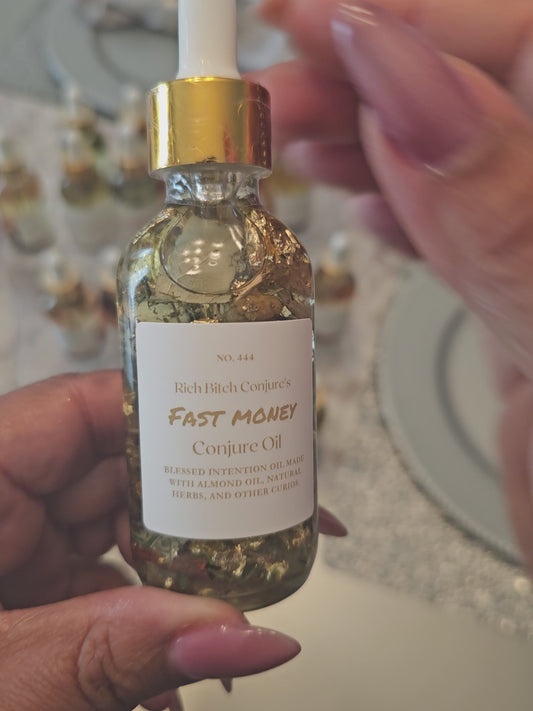 Fast Money Oil - Luxury Hoodoo Conjure Oil for Quick Cash & Prosperity
