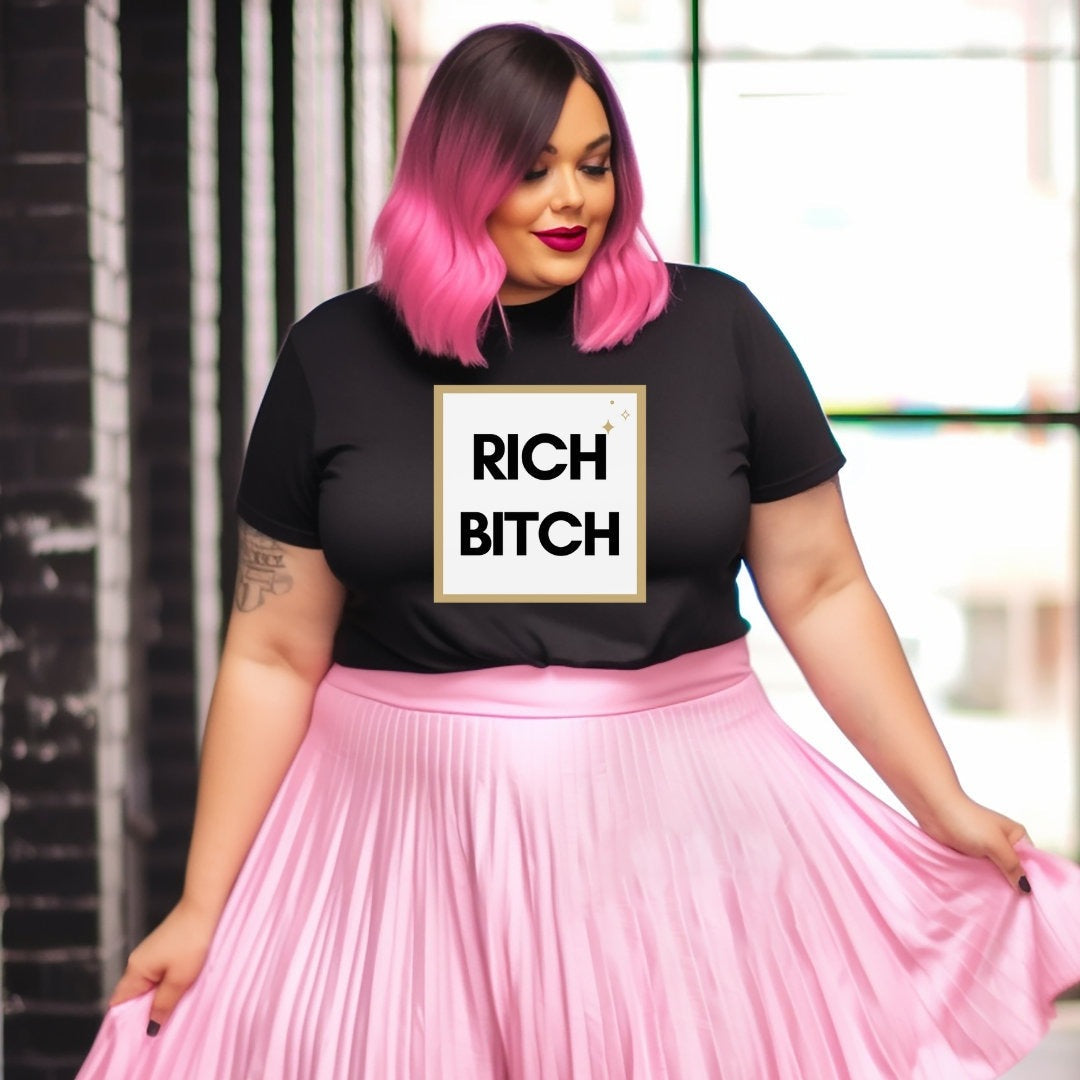 Rich Bitch Tshirt, Hoodoo Conjure Witchy Boujee Shirt, Bougie Fashionable Mom Apparel, Manifesting Money, Rich Auntie, Gift for Her
