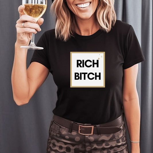 Rich Bitch Tshirt, Hoodoo Conjure Witchy Boujee Shirt, Bougie Fashionable Mom Apparel, Manifesting Money, Rich Auntie, Gift for Her